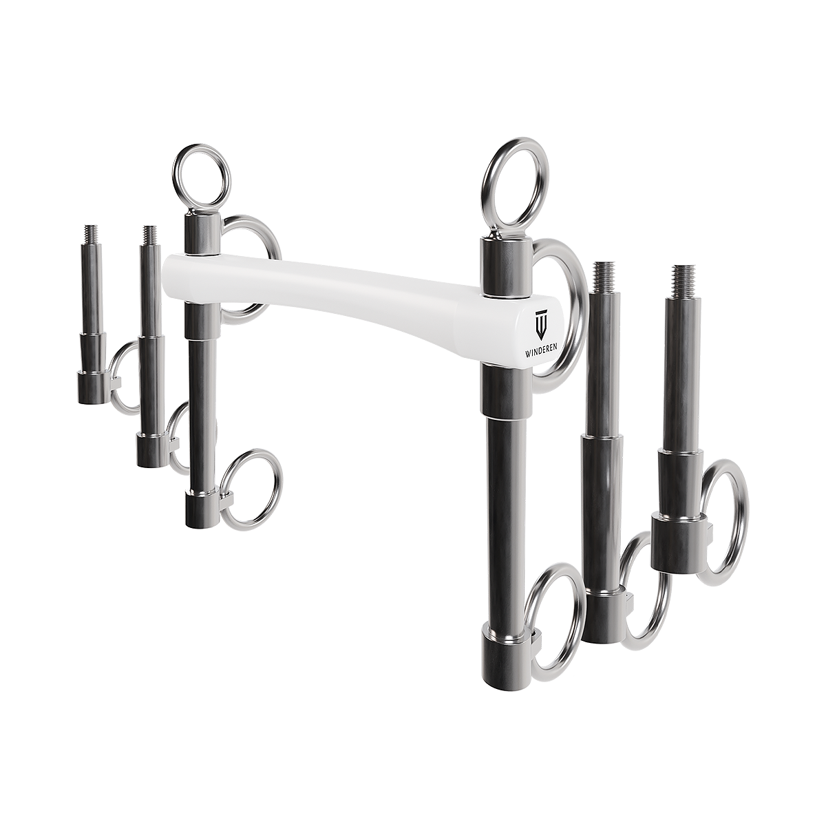 Wędzidło Winderen Pelham (zestaw 3 długości) - Flexi 135 mm - White Edition - Comfort