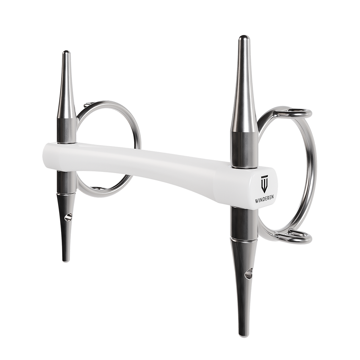 Wędzidło Winderen Cyganka z wąsami - Flexi 135 mm - White Edition - Comfort