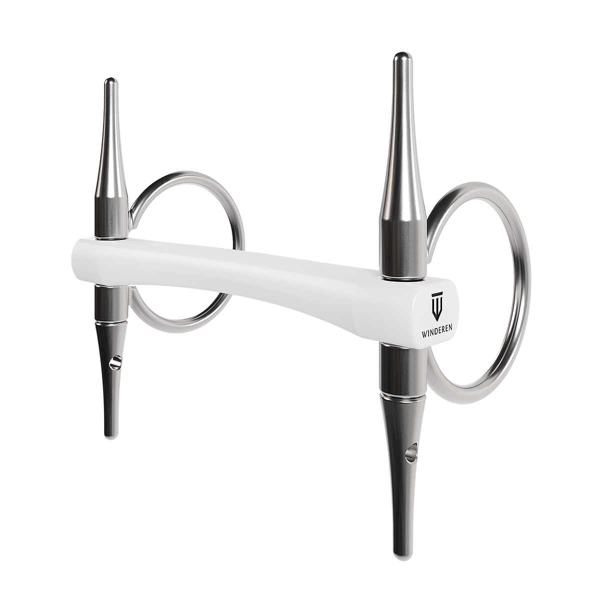 Wędzidło Winderen z wąsami - Flexi 135 mm - White Edition - Comfort