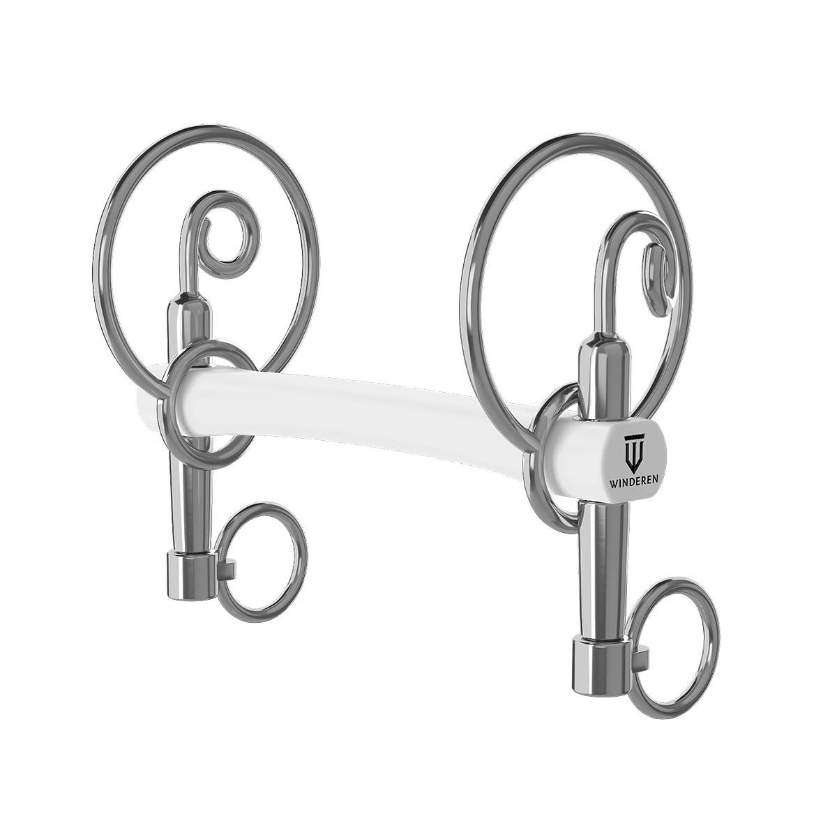 Wędzidło Winderen Swales Pelham krótki - Flexi 135 mm - White Edition - Comfort
