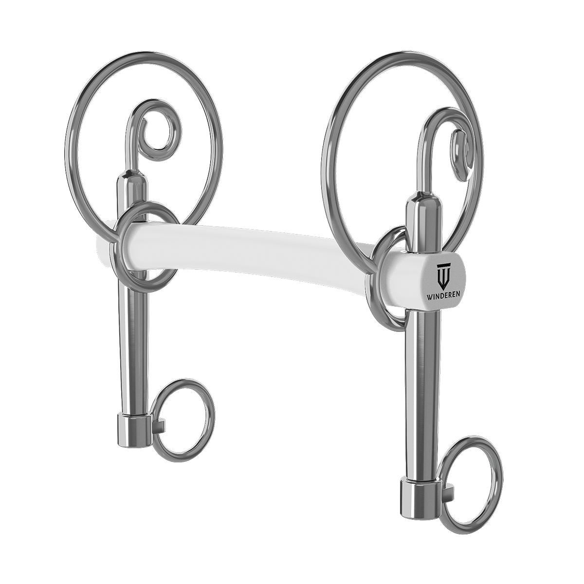 Wędzidło Winderen Swales Pelham średni - Flexi 135 mm - White Edition - Comfort