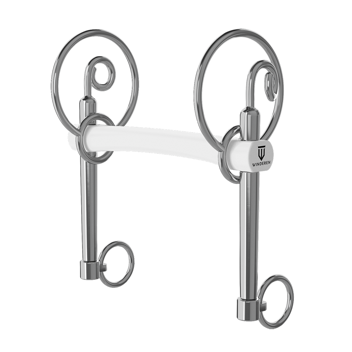 Wędzidło Winderen Swales Pelham długi - Flexi 135 mm - White Edition - Comfort