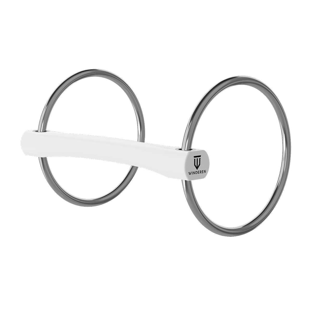 Wędzidło Winderen z dużymi kółkami - Flexi 135 mm - White Edition - Comfort