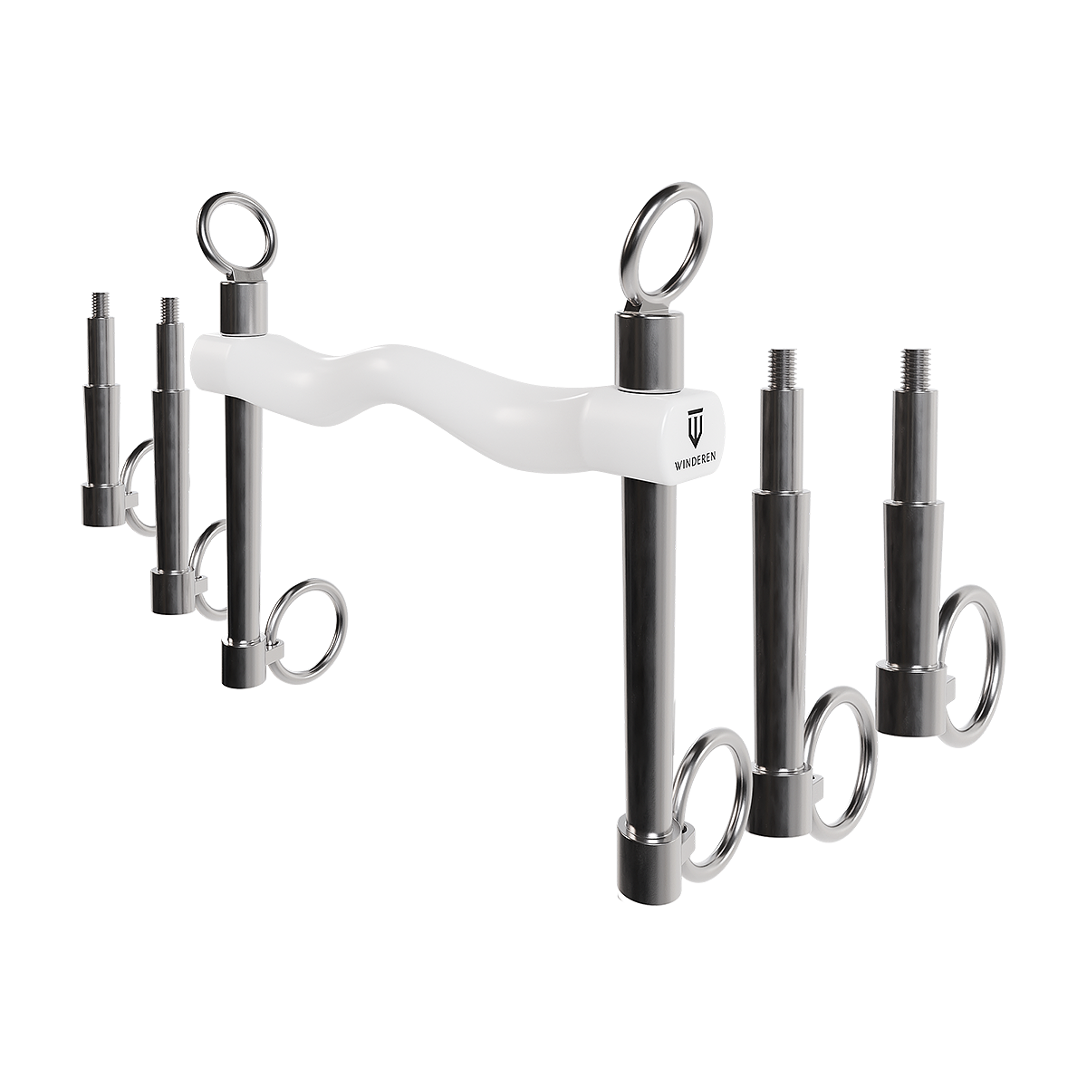 Wędzidło Winderen Munsztuk (zestaw 3 długości) - Sztanga 135 mm - White Edition - Comfort