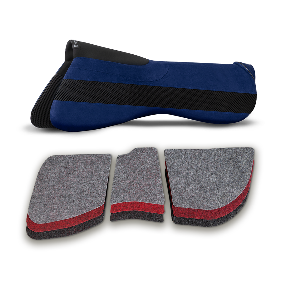 Podkładka pod siodło Winderen ujeżdżeniowa korekcyjna Super Slim 6mm - Dark Blue 17"