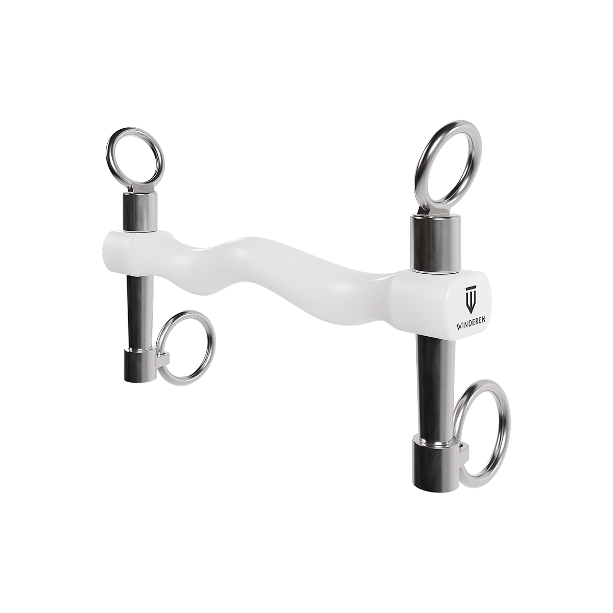 Wędzidło Winderen Munsztuk krótki - Sztanga 135 mm - White Edition - Slim