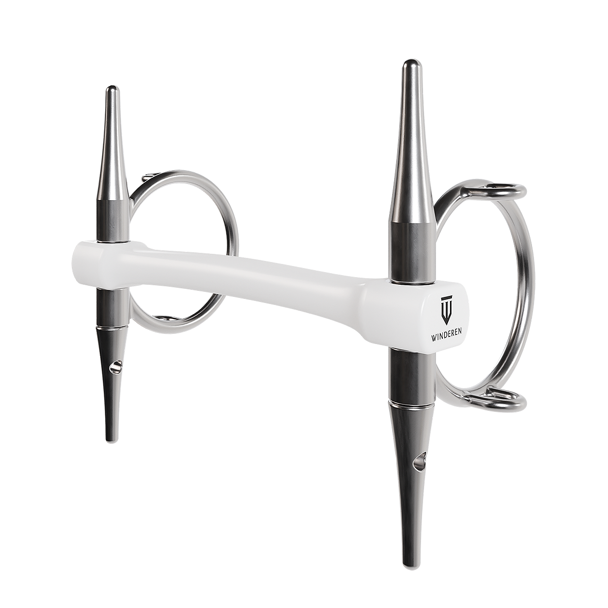 Wędzidło Winderen Cyganka z wąsami - Flexi 135 mm - White Edition - Slim