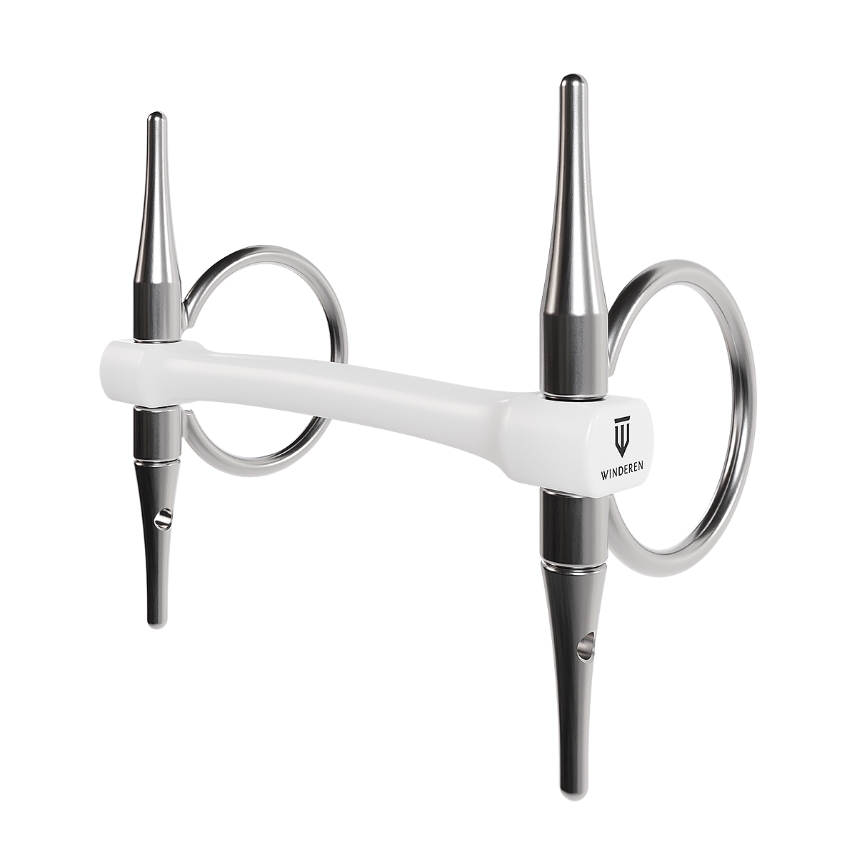 Wędzidło Winderen z wąsami - Flexi 135 mm - White Edition - Slim