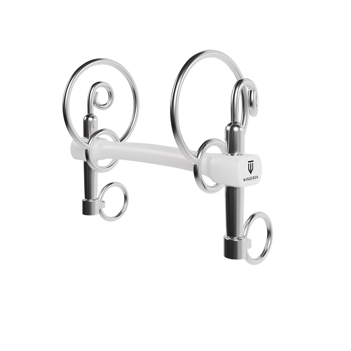 Wędzidło Winderen Swales Pelham krótki - Flexi 135 mm - White Edition - Slim