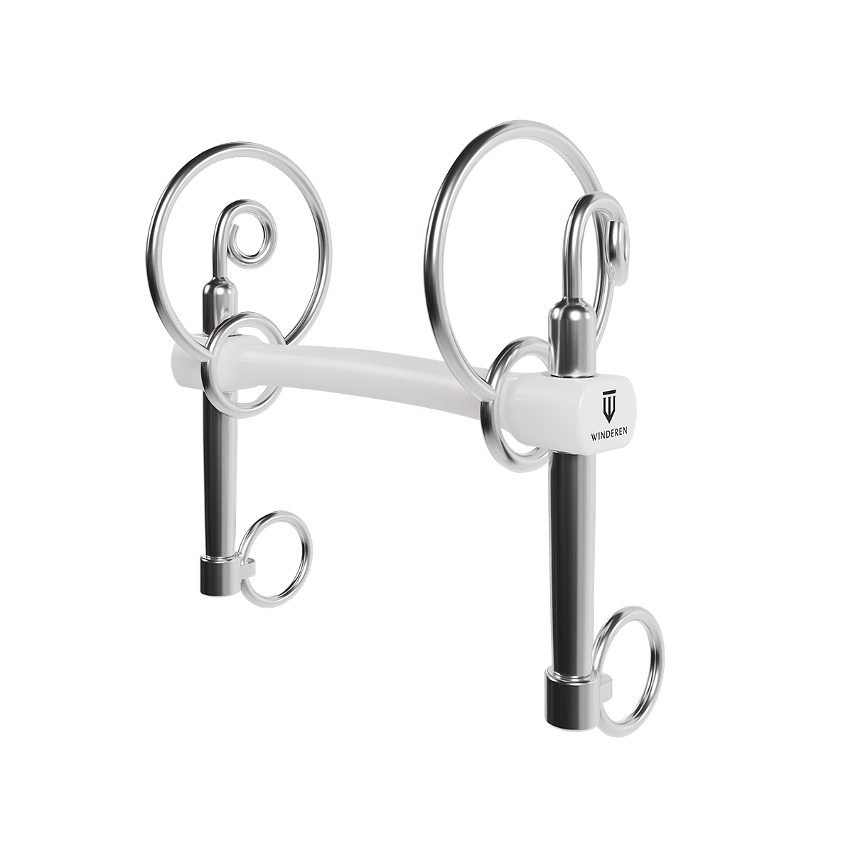 Wędzidło Winderen Swales Pelham średni - Flexi 135 mm - White Edition - Slim