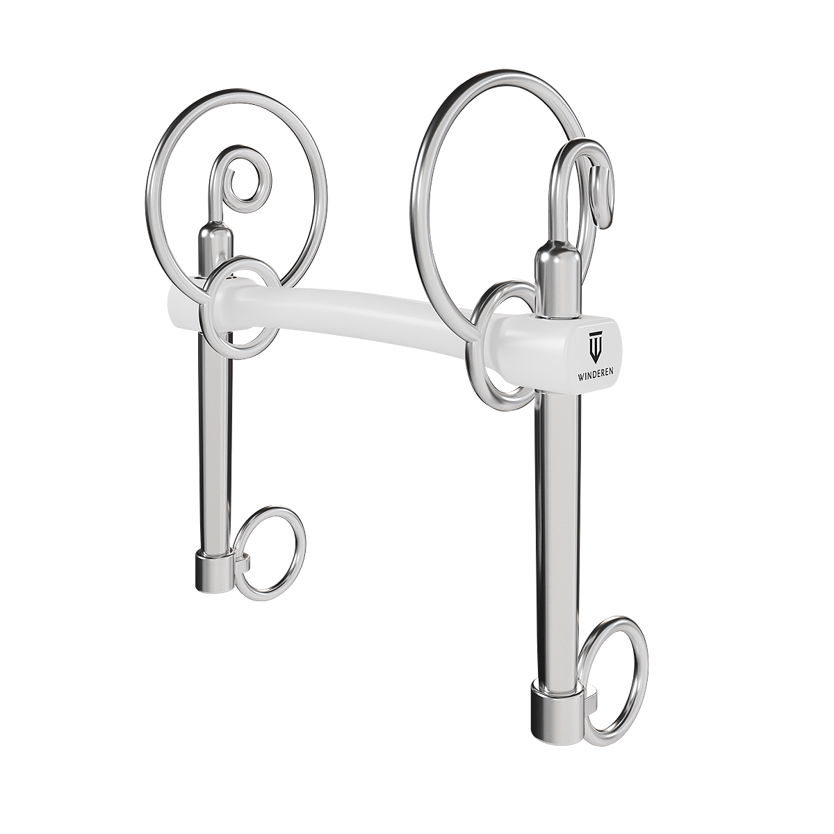 Wędzidło Winderen Swales Pelham długi - Flexi 135 mm - White Edition - Slim