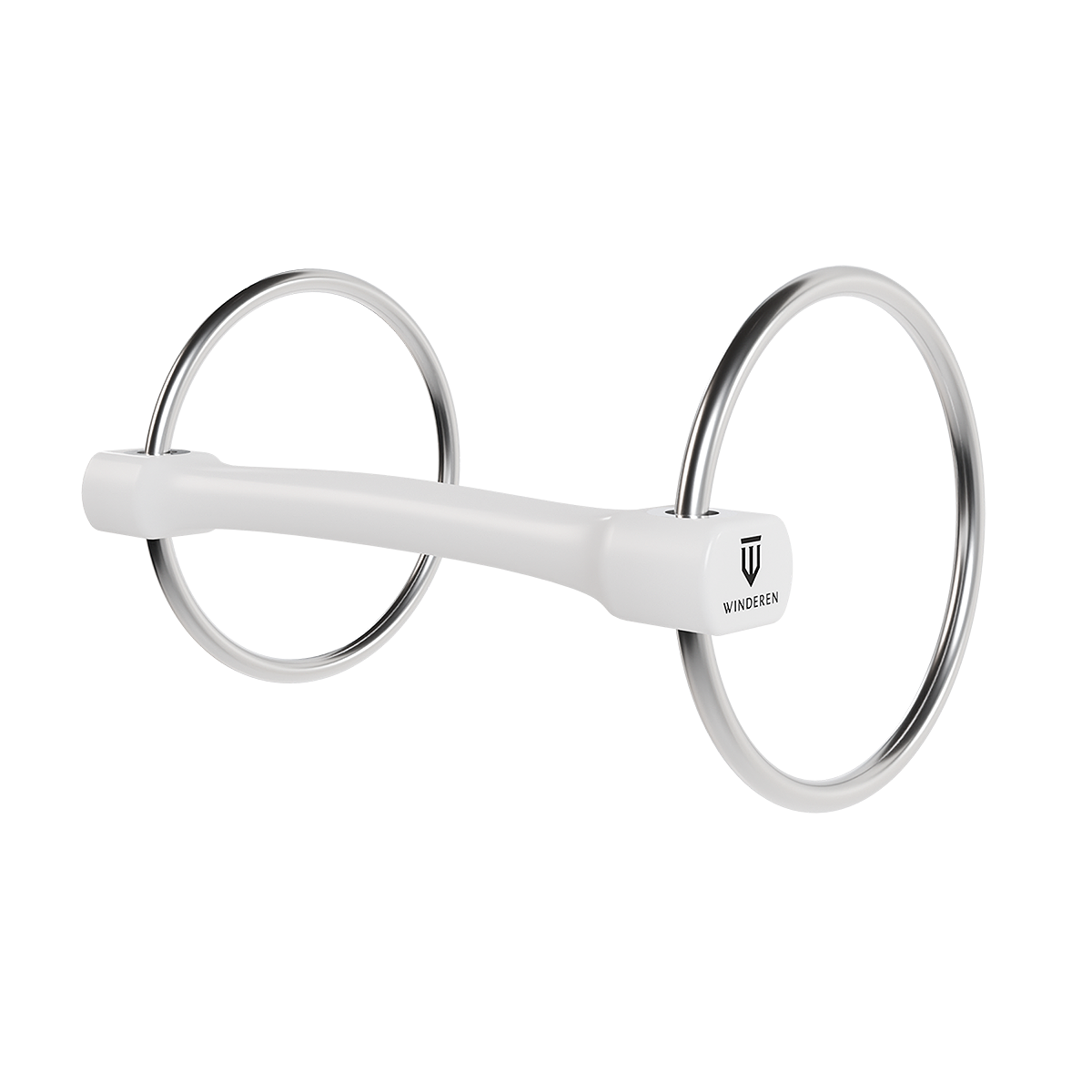 Wędzidło Winderen z dużymi kółkami - Flexi 135 mm - White Edition - Slim