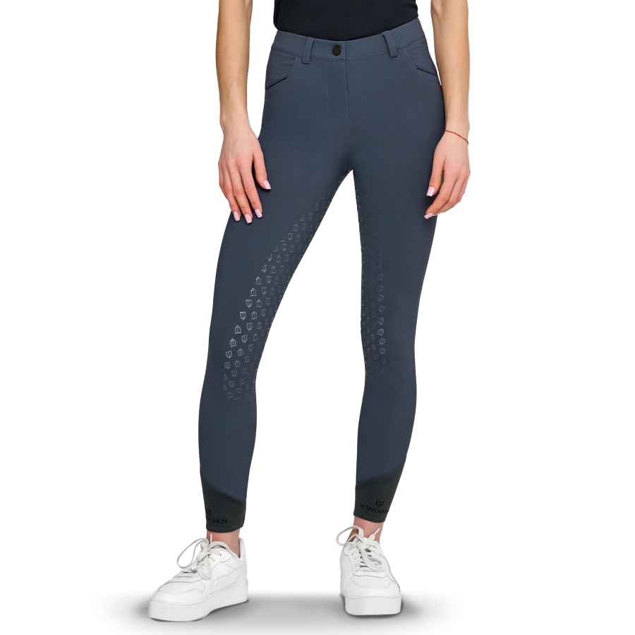 Damskie bryczesy z pełnym lejem Winderen Second Skin - Graphite